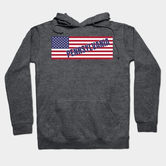 Pennsylvania State in American Flag Hoodie by aybe7elf